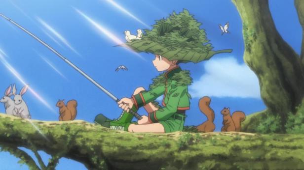 Gon_trying_to_catch_the_master_of_the_swamp